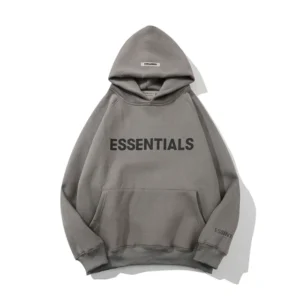ESSENTIALS Fashion Oversized Gray Hoodie