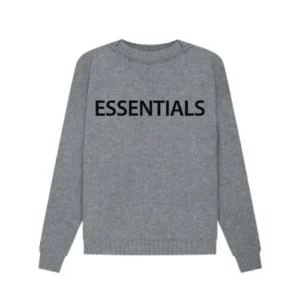 Essentials Overlapped Gray Sweatshirt