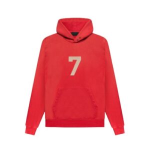 Fear of God 7 Essentials Red Hoodie